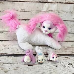 PUPPY SURPRISE Pink and White Mommy and Puppies